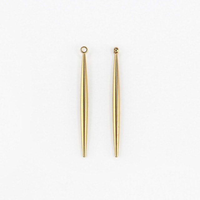 901F0053BRC 真鍮製チャーム スティックバー 生地 30.0×2.0×2.0mm 10ヶ