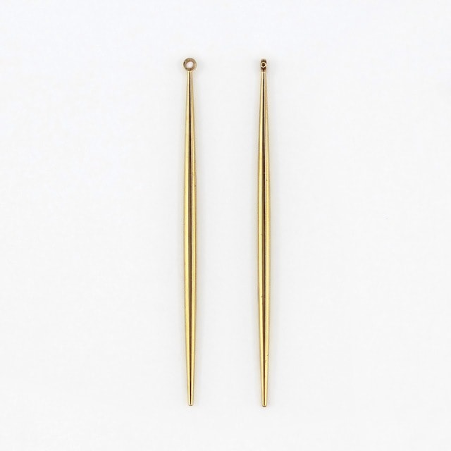 901F0054BRC 真鍮製チャーム スティックバー 生地 50.0×2.0×2.0mm 10ヶ