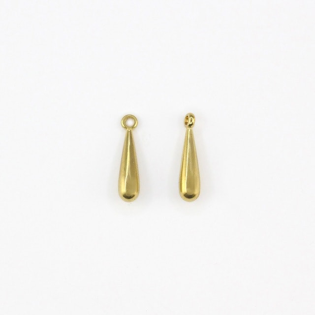 901F0057BRC 真鍮製チャーム ロングドロップ 生地 12.0×3.0mm 10ヶ
