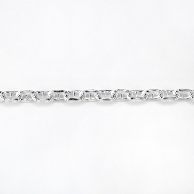 323RMN08010CM SV925製ロロマリーナチェーン 線径0.80mm太さ3.0mm長尺切売 10cm