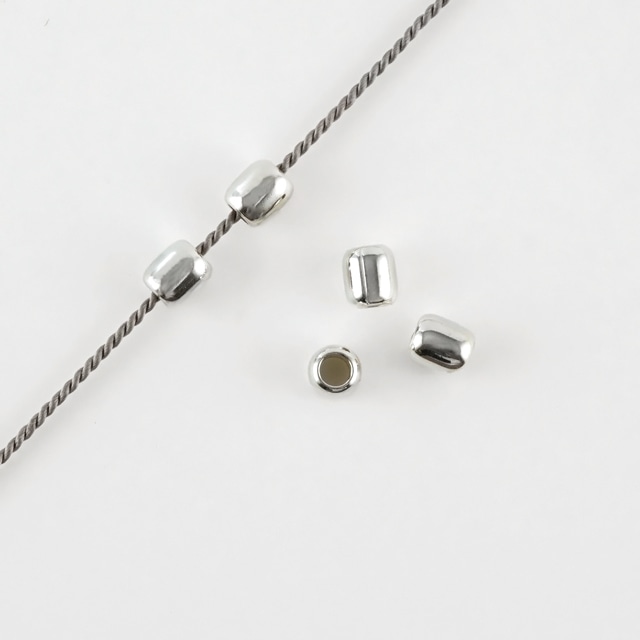 392CIC04SVB SV925製ビーズ シリンダー 4.5×4.0mm穴径2.2mm 10ヶ
