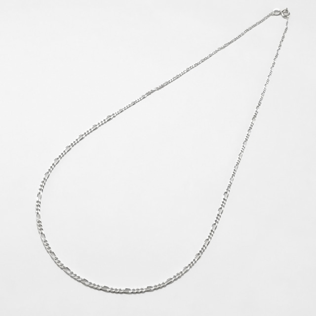002FGGRA0150 SV925製2面カットフィガロチェーン グラデーション 太さ1.2mm(線径0.40mm)~太さ2.8mm(線径0.80mm)50cm 1本