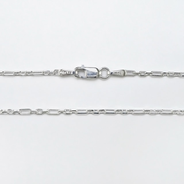 FOCCLFG0504C SV925製アンカーフィガロチェーン 線径0.50mm太さ1.7mm