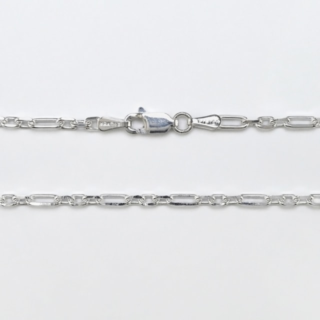 FOCCLFG0804C SV925製アンカーフィガロチェーン 線径0.80mm太さ2.7mm