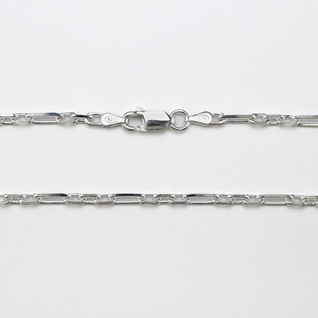 FOCCLFG1004C SV925製アンカーフィガロチェーン 線径1.00mm太さ3.4mm