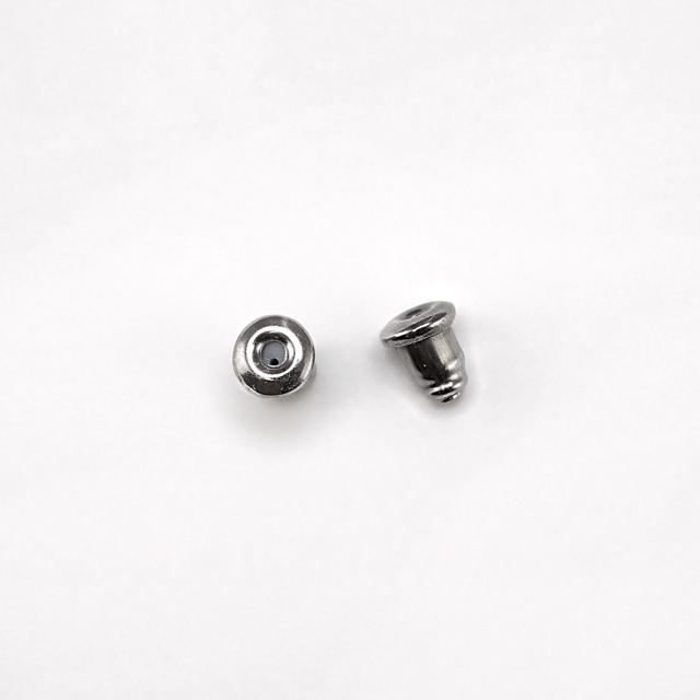 21K0001STES ステンレス製ピアスキャッチ シリコン入り 6.0×5.0mm 10ペア