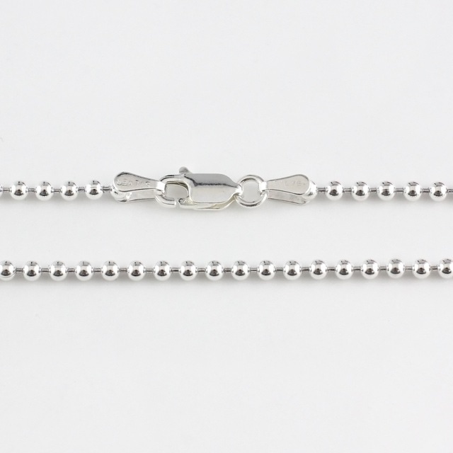 FOCBC230 SV925製ボールチェーン 太さ2.3mm - 卸シルバーチェーン