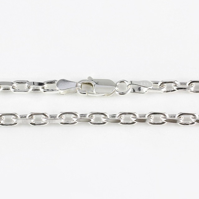 FOCCL1252C SV925製2面カットあずきチェーン 線径1.25mm太さ4.0mm