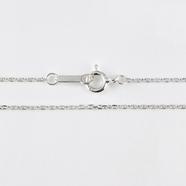 001CL0354C SV925製4面カットあずきチェーン 線径0.35mm太さ1.1mm