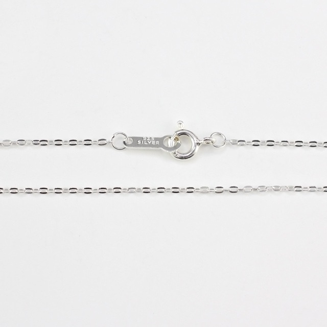 001CLF025 SV925製平あずきチェーン 線径0.25mm太さ1.0mm