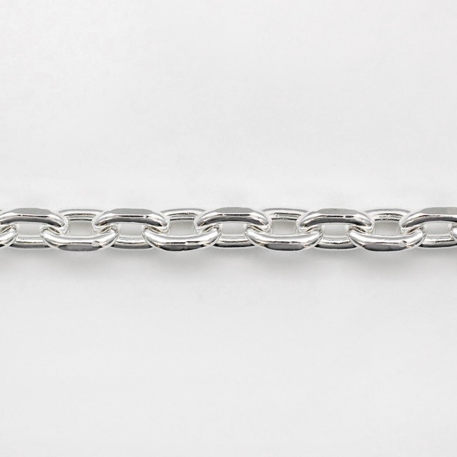 CL1502C5M SV925製2面カットあずきチェーン 線径1.50mm太さ4.5mm長尺5m