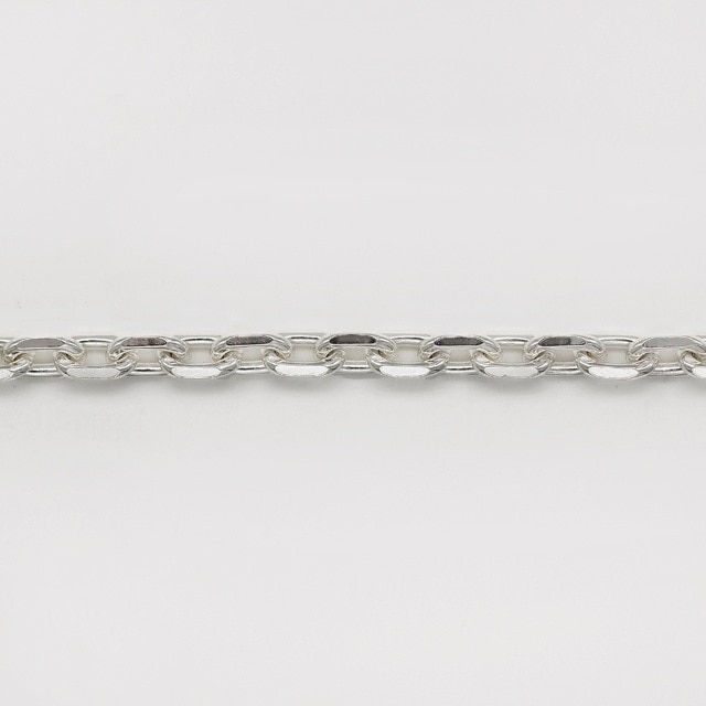 CL1254C10M SV925製4面カットあずきチェーン 線径1.25mm太さ4.0mm長尺10m 1巻