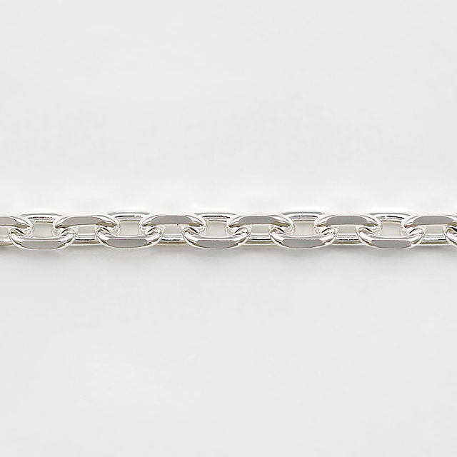 CL1504C5M SV925製4面カットあずきチェーン 線径1.50mm太さ5.0mm長尺5m 1本