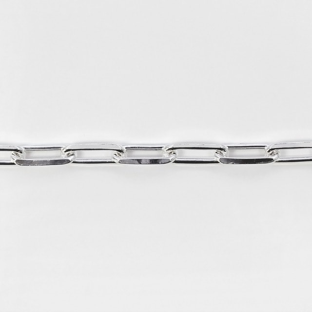 LCL1254C10M SV925製4面カット長あずきチェーン 線径1.25mm太さ4.5mm長尺10m 1巻