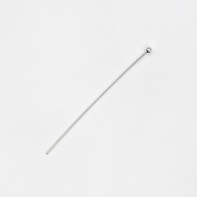 00130252P34 SV925製玉ピン 長さ34mm線径0.5mm玉1.5mm 10本