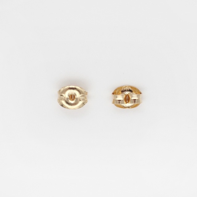 07755CGFE 14KGF製ピアスキャッチ 4.0×5.0×3.0mm穴径0.9mm 2ペア - 卸