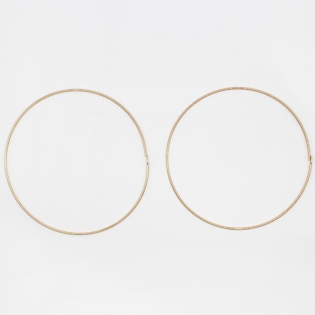 077HC200GFE 14KGF製フープピアス 50.0mm線径0.7mm 1ペア - 卸