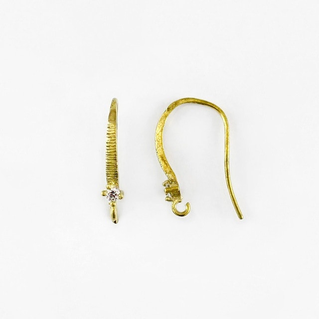 【NEW限定品】 真鍮製ピアスフック 2210258BRE 石付き 線径 19.0×12.5mm 生地 アクセサリー