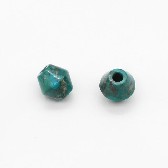 750TP25 ターコイズ ビーズ コマ7×7mm穴径2.0mm 1ヶ - 卸