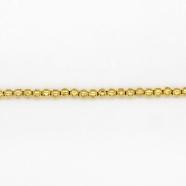 729BR10G 真鍮製ビーズ ラウンド ゴールド 2.0mm穴径0.5mm 40cm 1連