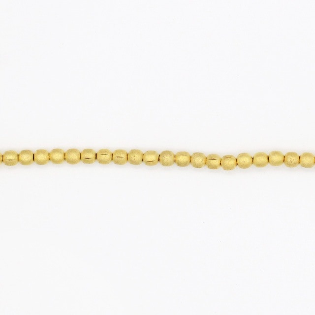 729BR10MG 真鍮製ビーズ ラウンド マットゴールド 2.0mm穴径0.5mm 40cm 1連