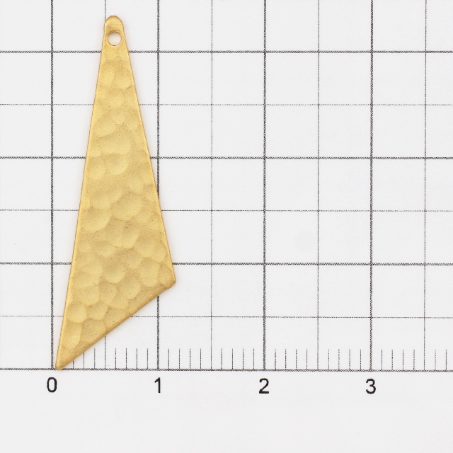 GPP-1231-1 真鍮製チャーム トライアングル 左斜めカット マット