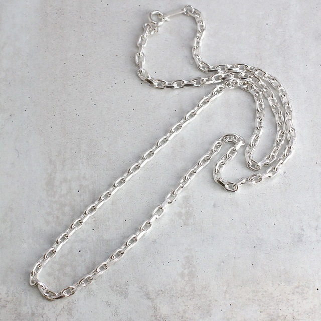 001CL1002C SV925製2面カットあずきチェーン 線径1.00mm太さ3.0mm - 卸