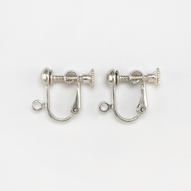 シルバーアクセサリー10　イヤリング 9680010SVE SV925製イヤリングパーツ ブラ付き 14.0×17.0×5.0mm 1ペア