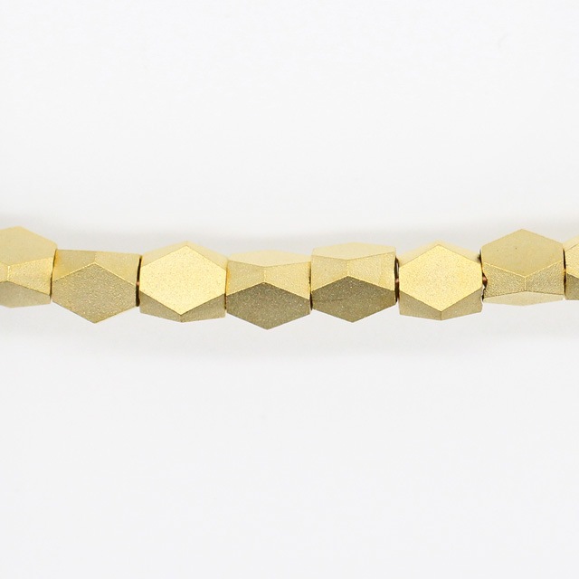 72917313MG 真鍮製ビーズ マットゴールド 6.5×5.5mm穴径3.2mm 20cm 1連