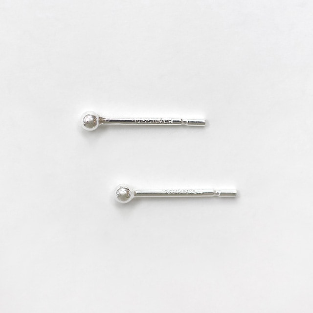 ピアス saika_mennma 001318002MM SV925製ピアスポスト 12.0mm玉2.0mm線径0.8mm 2ペア
