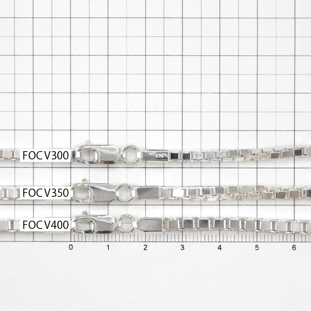 FOCV300 SV925製ベネチアンチェーン 太さ2.7mm - 卸シルバーチェーン