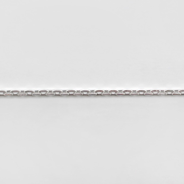 CL0404C10M SV925製4面カットあずきチェーン 線径0.40mm太さ1.3mm長尺10m 1巻