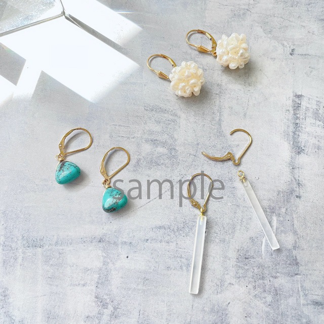 ｔａｍａ☆彡❤️ 14kgfピアス 2way】14kgfジルコニアピアス＊後ろからパール☆彡 ピアス