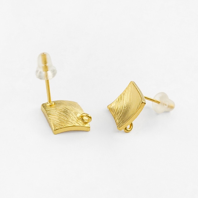 GPP-1237-1 真鍮製(ポスト：ステンレス製)ピアス ナイロン