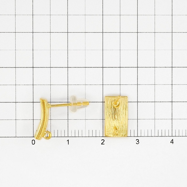 GPP-1238-1 真鍮製(ポスト：ステンレス製)ピアス ナイロンキャッチ付