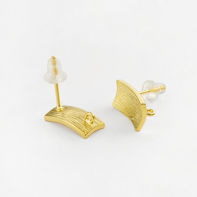 GPP-1238-1 真鍮製(ポスト：ステンレス製)ピアス ナイロンキャッチ付