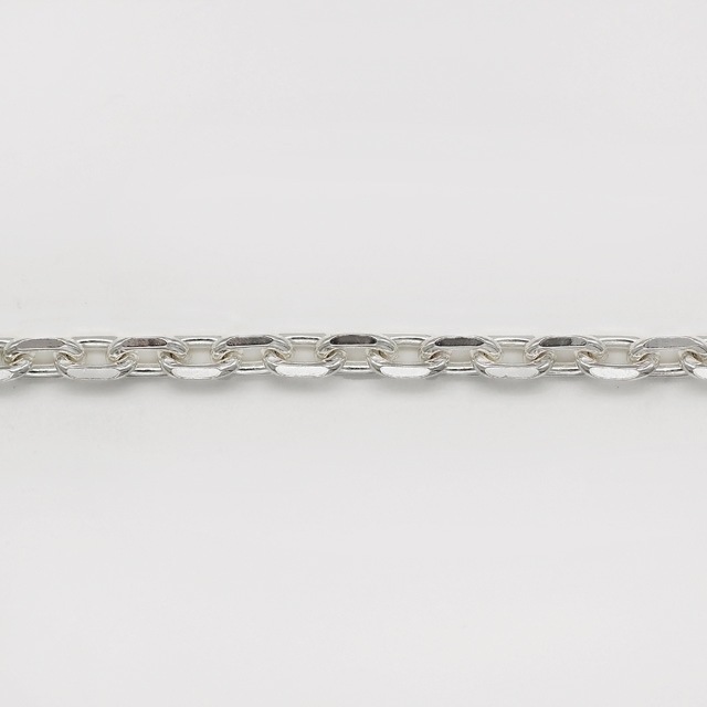 CL1254C10M SV925製4面カットあずきチェーン 線径1.25mm太さ4.0mm長尺10m 1巻