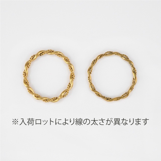 ゴールド ツイストリング ツイストリング ゴールド 18K GP K18 CZ レディース ゴールド