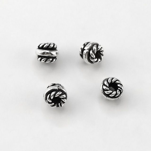 758HM1845MM SV925製ビーズ 4.5×3.5mm穴径1.2mm 5ヶ - 卸