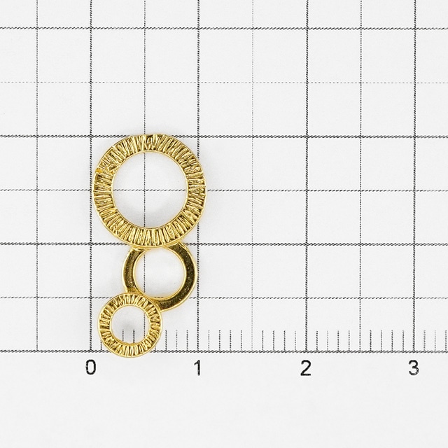 GPP-948 真鍮製パーツ ジョイント サークル ゴールド 21.0×11.0×2.5mm