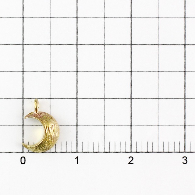 2210469BRC 真鍮製チャーム 月 生地 10.0×6.5×3.0mm 6ヶ - 卸シルバー