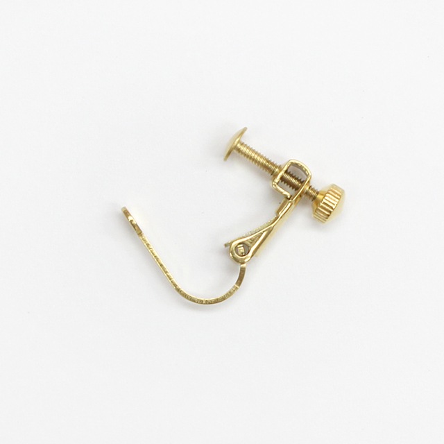 EU1622STE ステンレス製イヤリング ネジバネ式 ゴールド IP加工 15.0