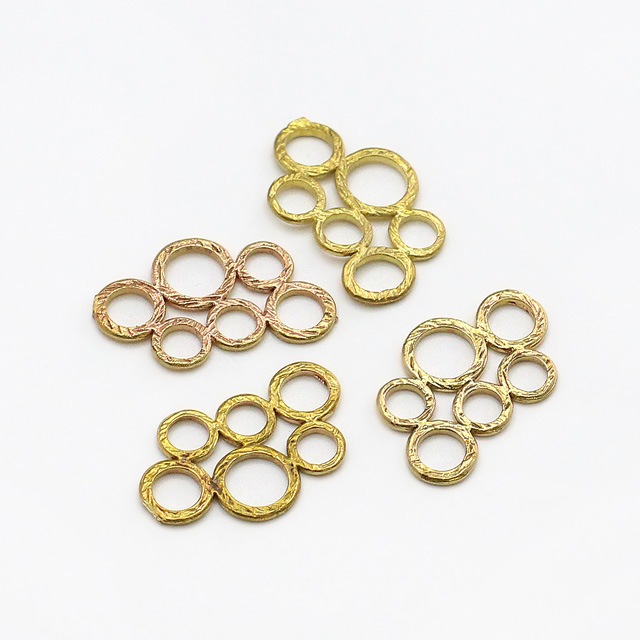 2210623BRP 真鍮製パーツ デザインサークル 生地 12.0×20.0×0.8