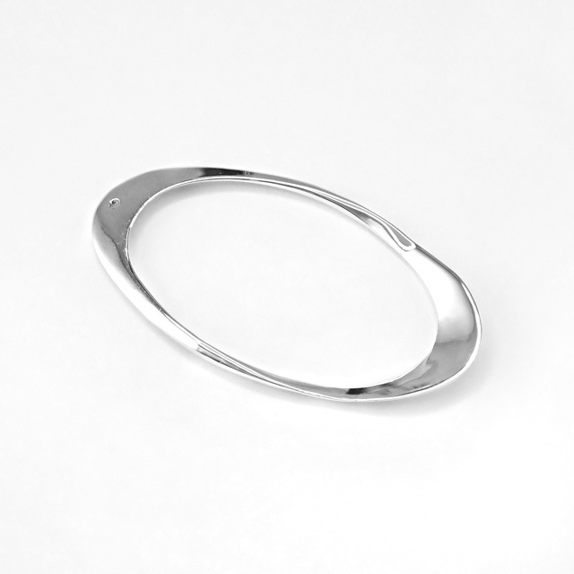 シルバーsterling 製オーバル型ブラシ 0020269SVC SV925製チャーム オーバル 40.0×19.0×1.3mm 1ヶ - 卸