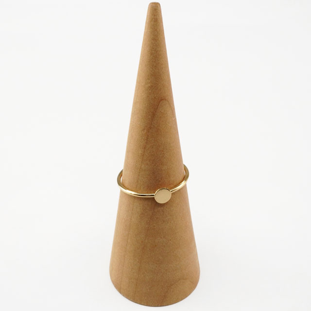 ミーコ ページ　18KGF金張り　フランス製　plaque or リング 02C0144GFR 14KGF製リング 皿付 線径1.0mm,皿直径4.0mm,約13-14