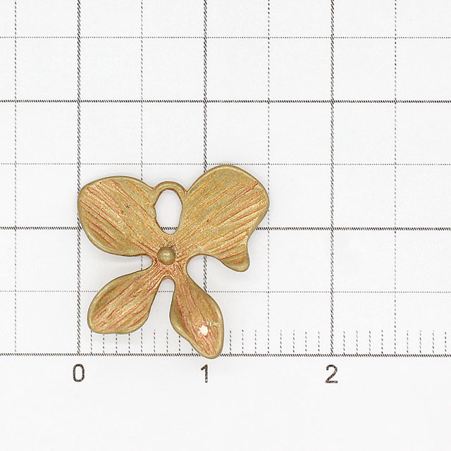 2210138BRP 真鍮製パーツ フラワー 2ヶカン付 生地 15×15mm 5ヶ - 卸