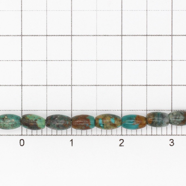 7500040NSB ターコイズビーズ ライス 5×3mm穴径0.8mm 約40cm 1連 - 卸