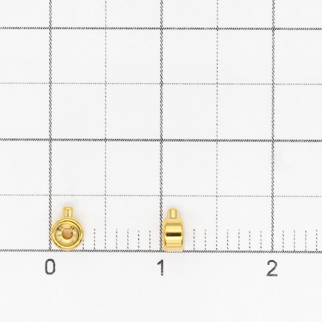 9340017BRP 真鍮製ワンパッチン ゴールド 4.0×3.0×2.0mm 穴径0.9mm 4ヶ