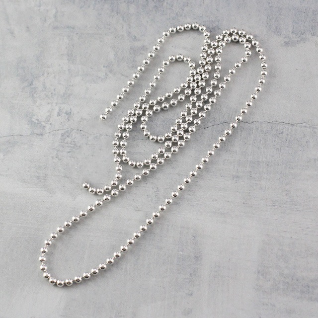 BC25010CM SV925製ボールチェーン 太さ2.5mm長尺切売 10cm - 卸