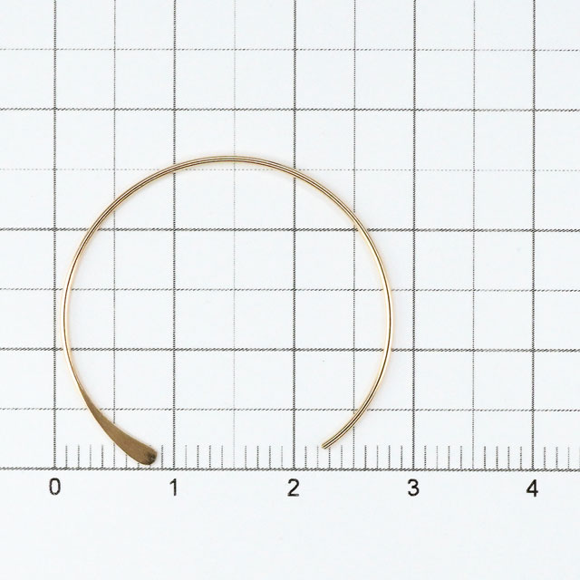 02C0153GFE 14KGF製ピアスフック フープ 直径約26mmピアス線径0.64mm 1